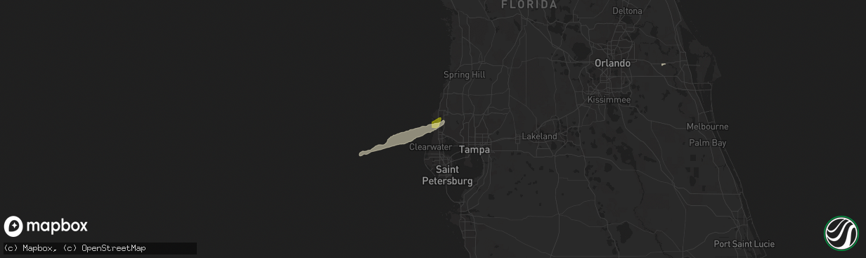 Hail map in Crystal Beach, FL on January 10, 2011