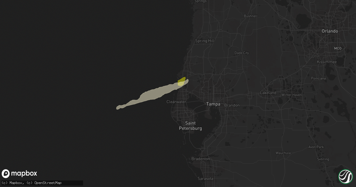 Hail map in Dunedin, FL on January 10, 2011