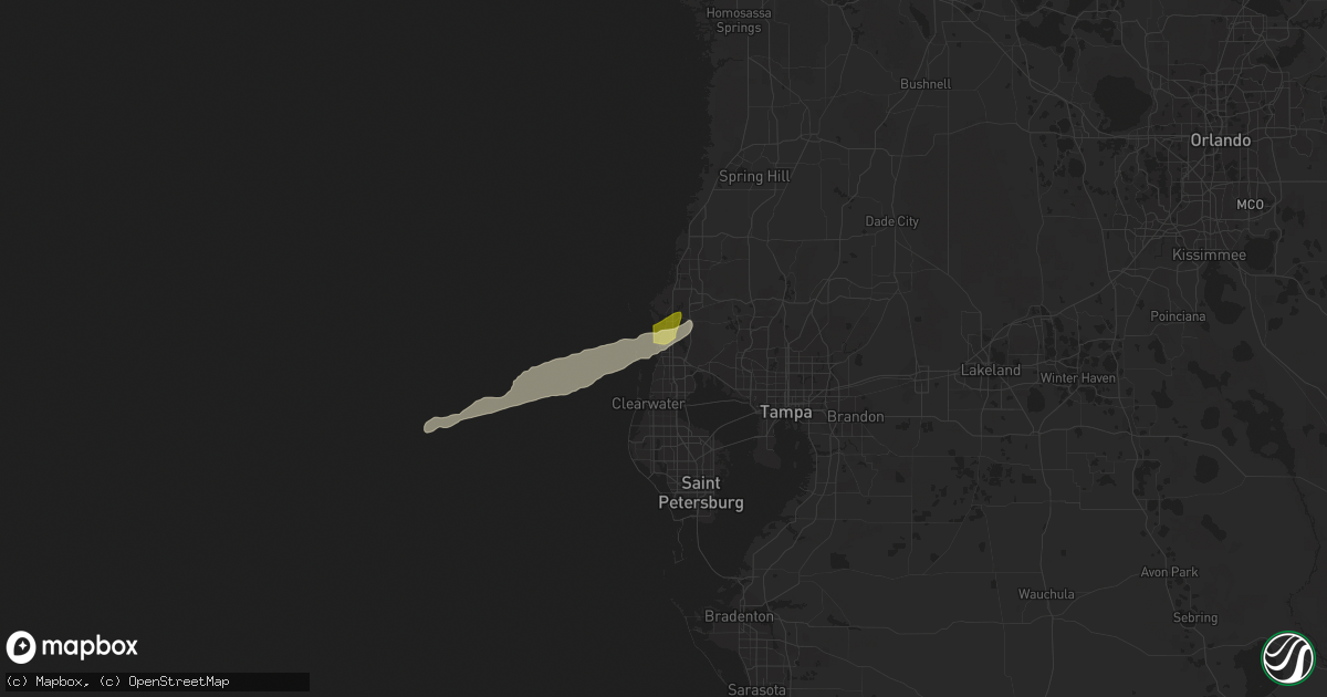 Hail map in Palm Harbor, FL on January 10, 2011