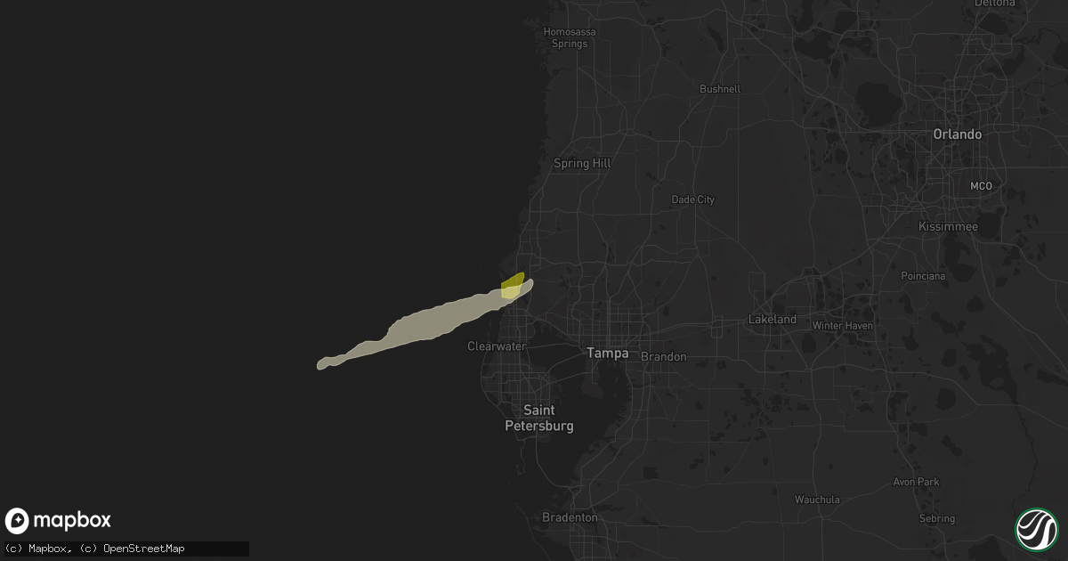 Hail map in Tarpon Springs, FL on January 10, 2011