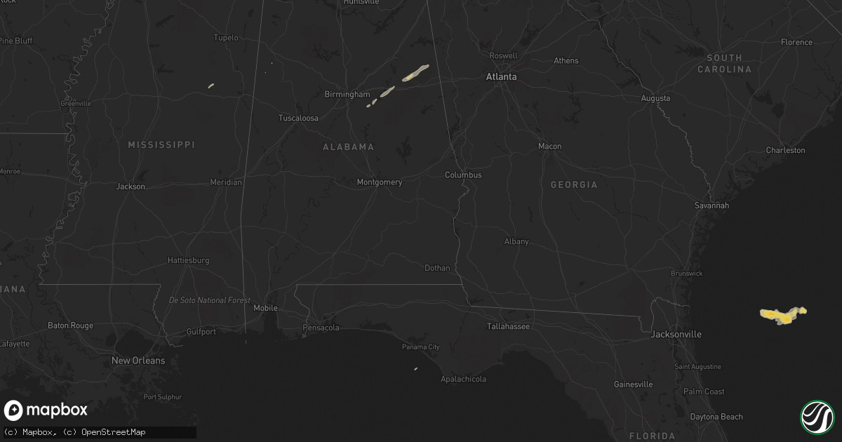 Hail map on January 10, 2014
