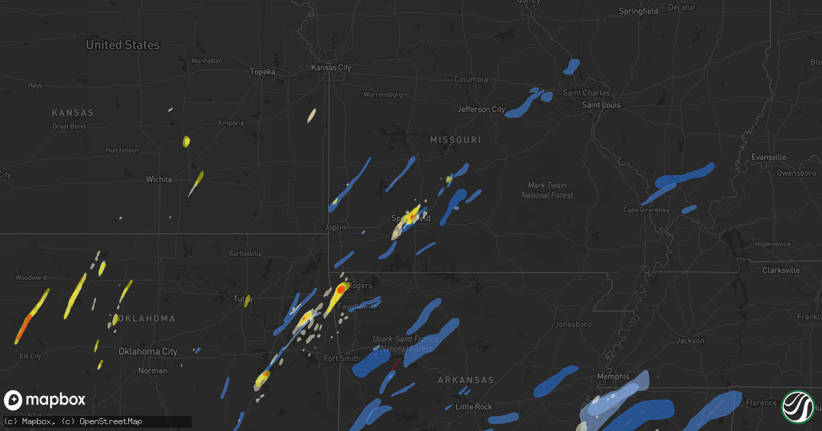 Hail map on January 10, 2020