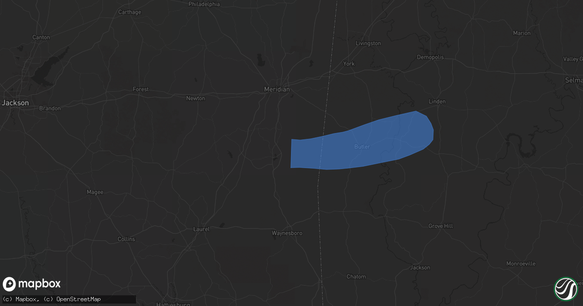 Hail map in Quitman, MS on January 10, 2026