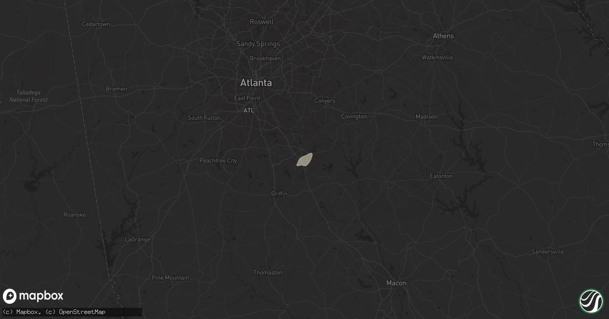 Hail map in Mcdonough, GA on January 11, 2012