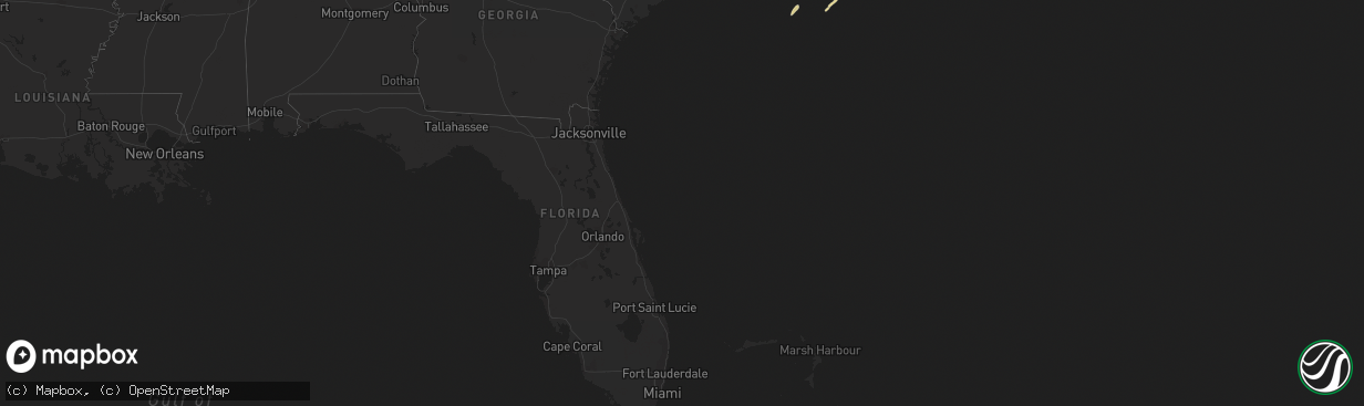 Hail map on January 11, 2012