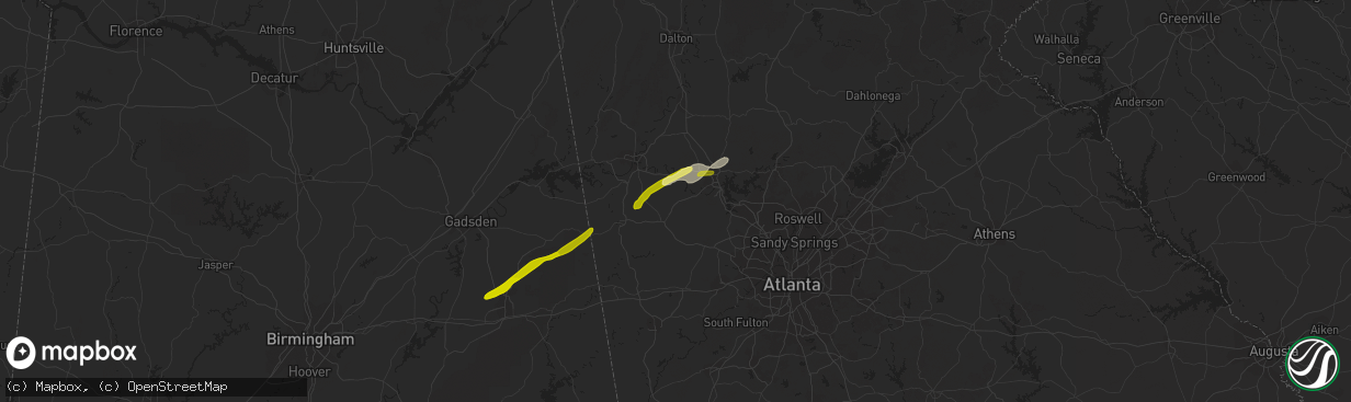 Hail map in Taylorsville, GA on January 11, 2014