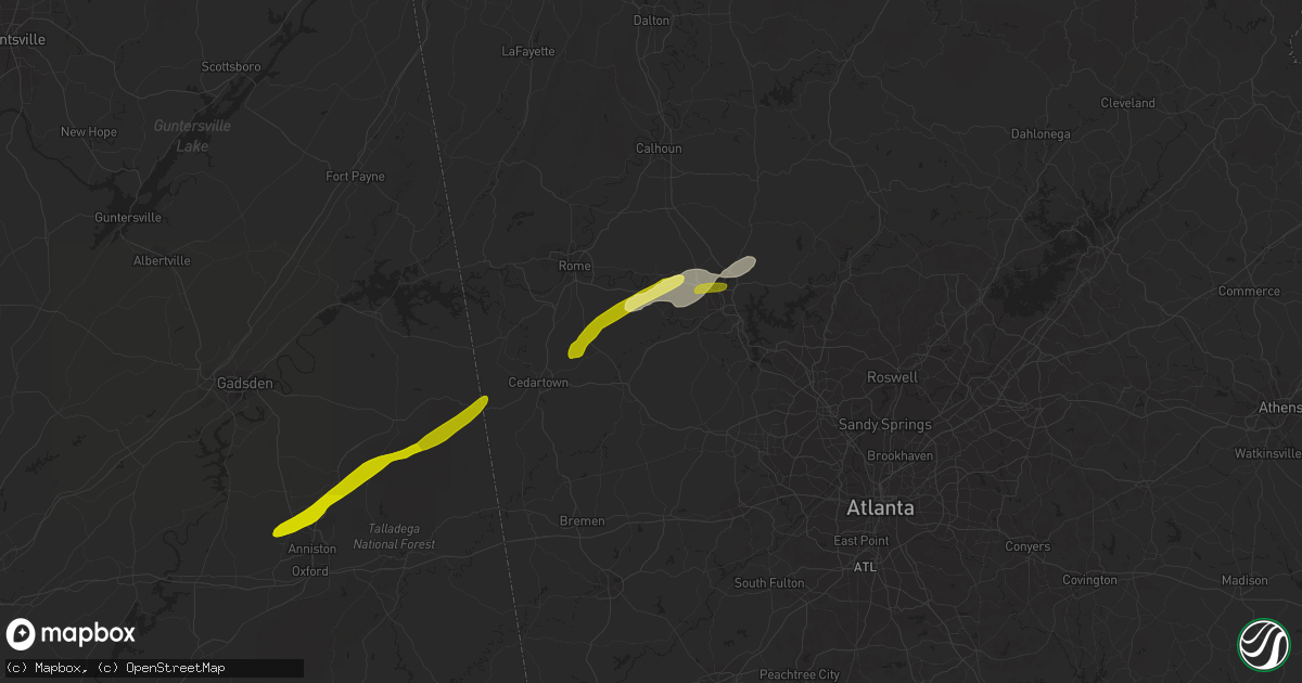 Hail map in Taylorsville, GA on January 11, 2014