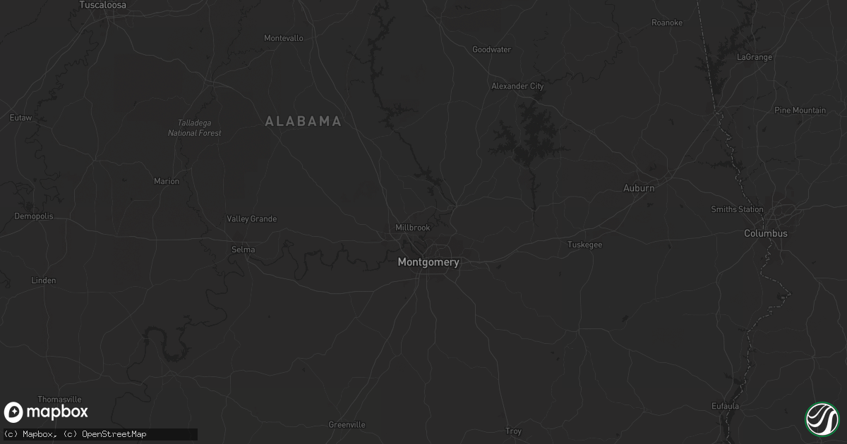 Hail map in Coosada, AL on January 11, 2018