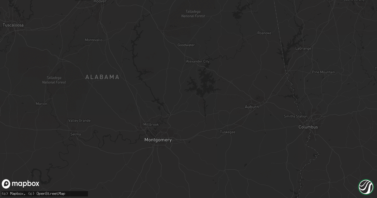Hail map in Eclectic, AL on January 11, 2018