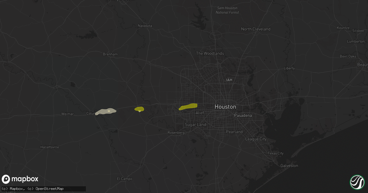 Hail map in Katy, TX on January 11, 2018