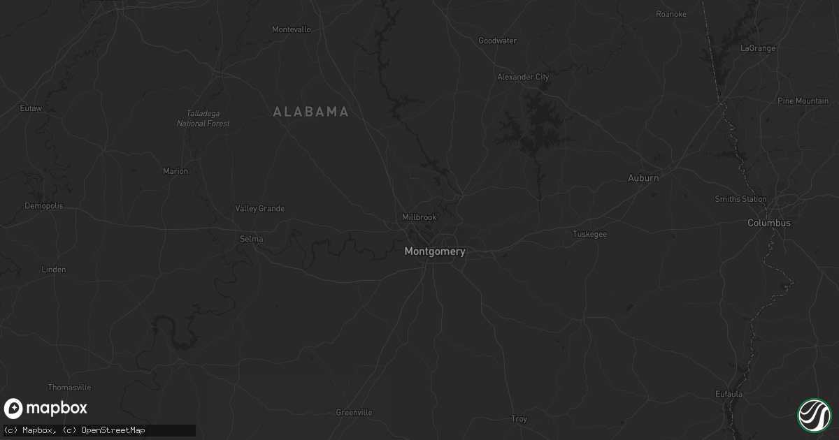 Hail map in Millbrook, AL on January 11, 2018