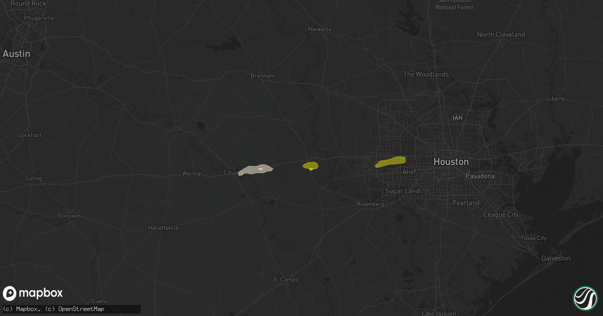 Hail map in Sealy, TX on January 11, 2018