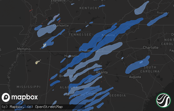 Hail map preview on 01-11-2020