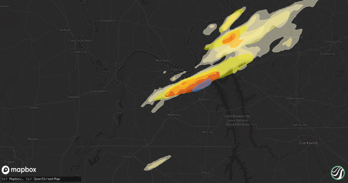 Hail map in Boaz, KY on January 11, 2023