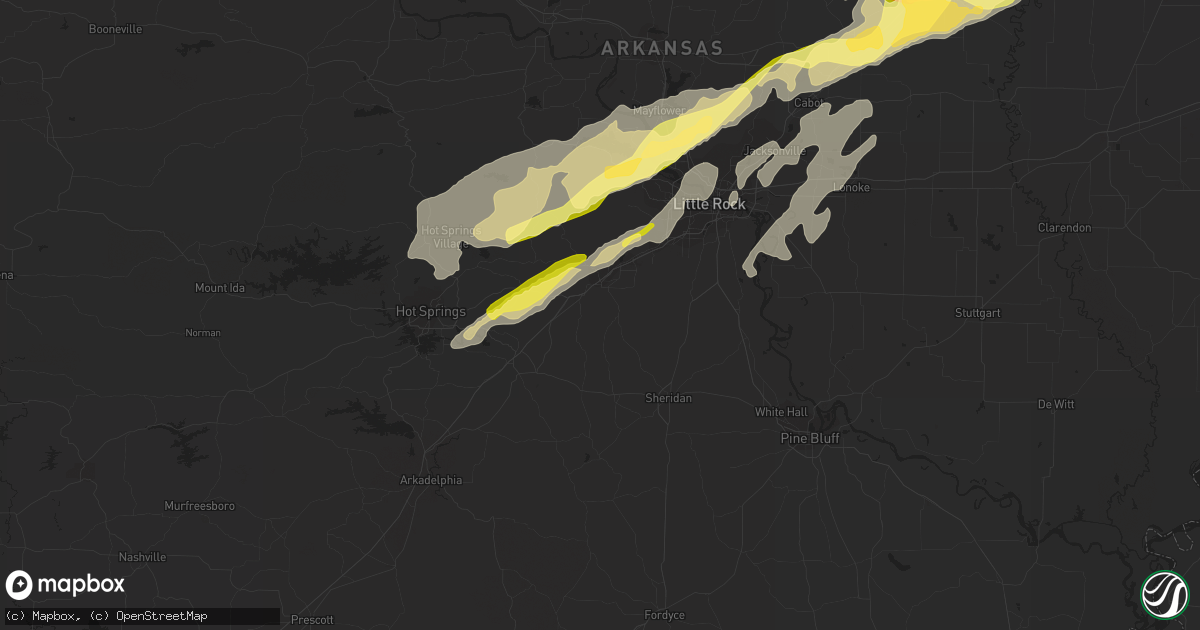 Hail map in Benton, AR on January 11, 2024