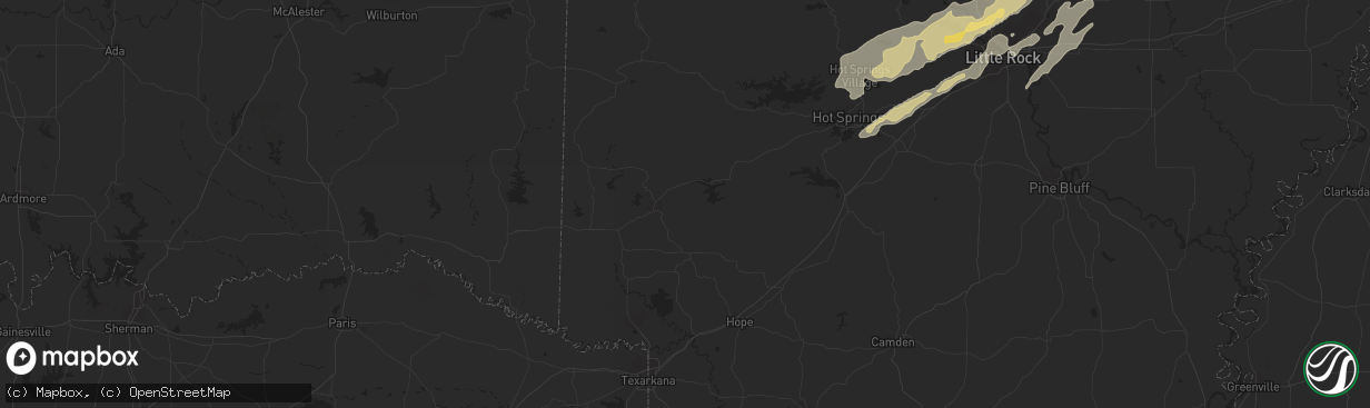 Hail map in Cabot, AR on January 11, 2024