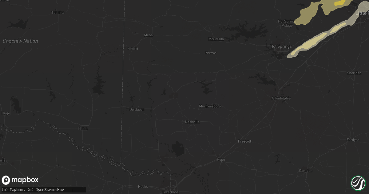 Hail map in Kensett, AR on January 11, 2024