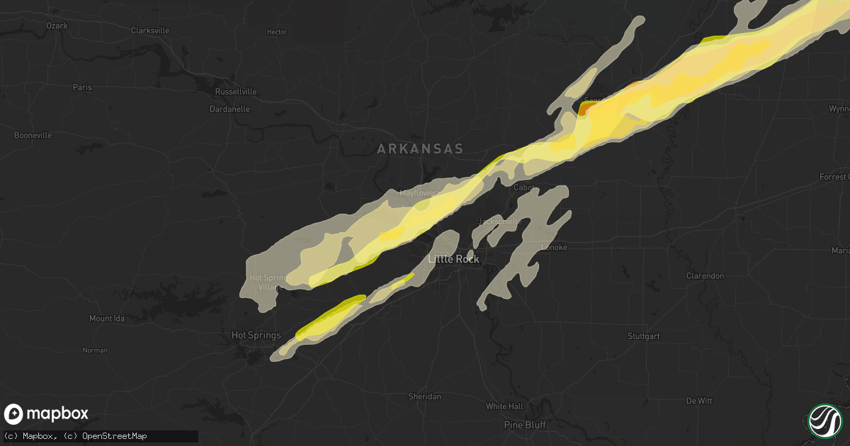 Hail map in Maumelle, AR on January 11, 2024