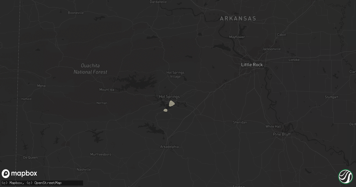 Hail map in Hot Springs National Park, AR on January 12, 2013