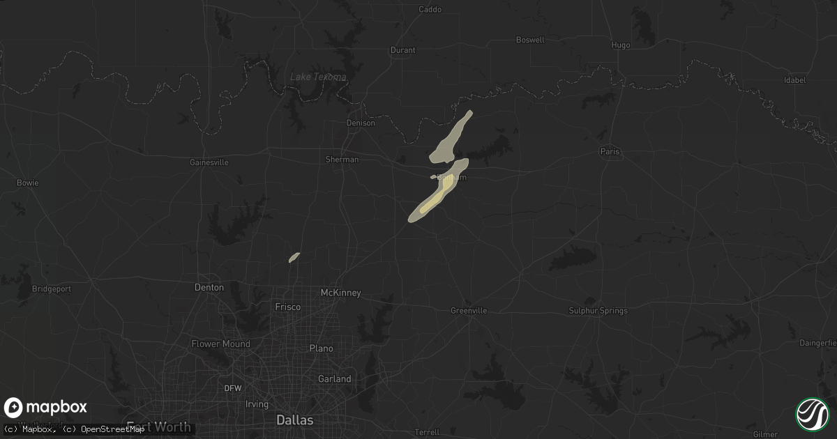 Hail map in Trenton, TX on January 12, 2013