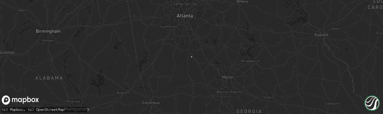 Hail map in Zebulon, GA on January 12, 2020