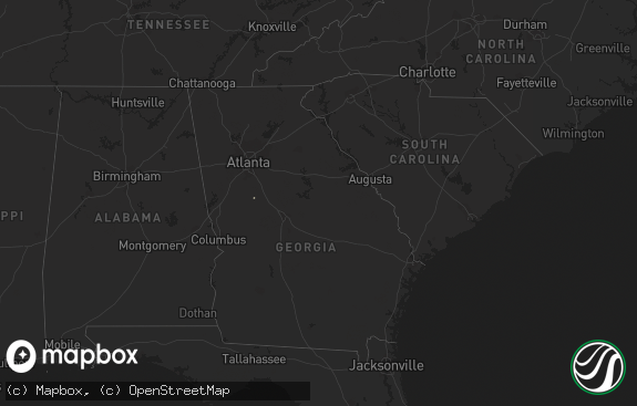 Hail map preview on 01-12-2020
