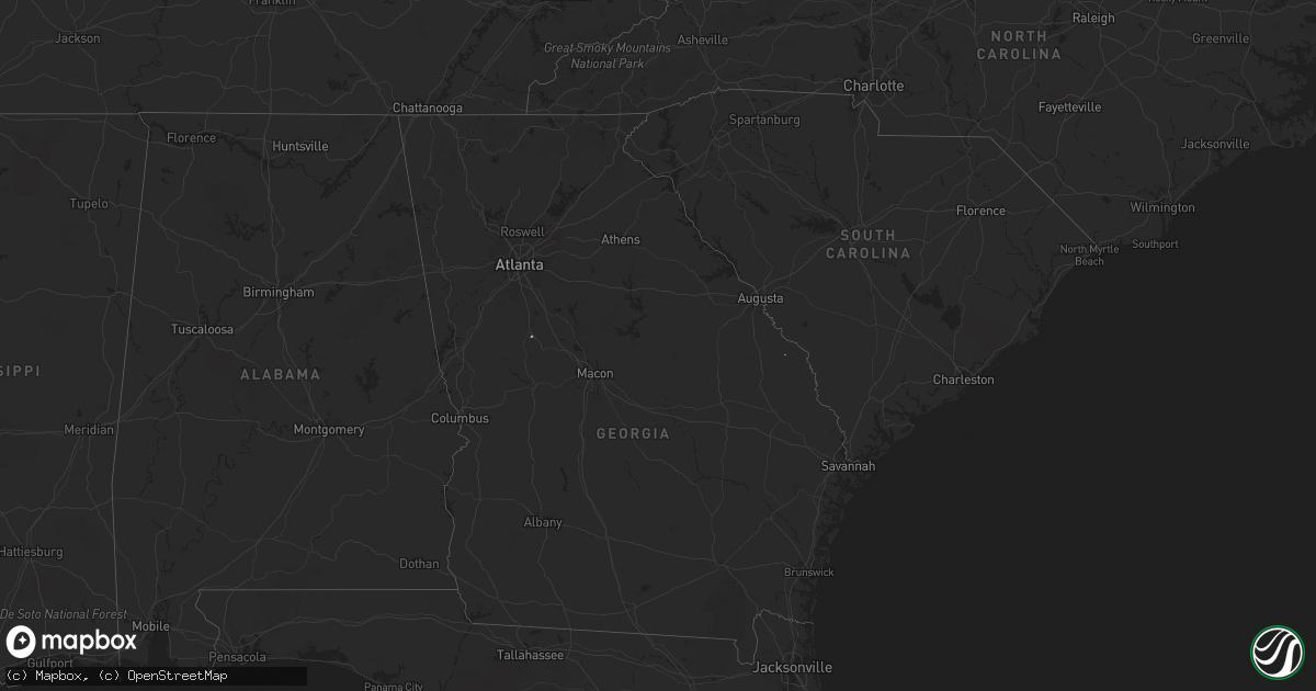 Hail map on January 12, 2020