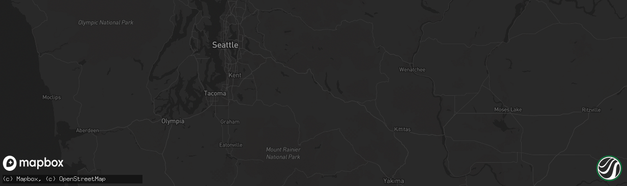 Hail map in Granger, WA on January 12, 2021