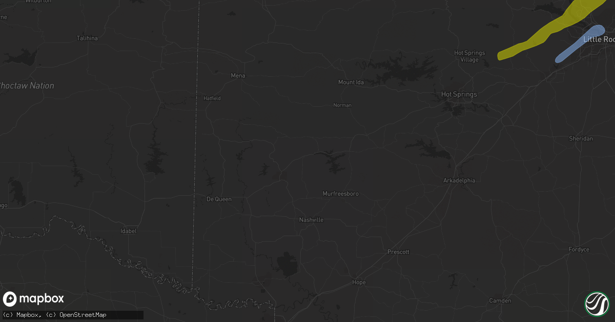 Hail map in Kensett, AR on January 12, 2024