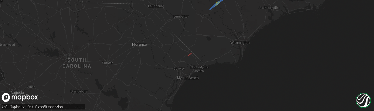 Hail map in Loris, SC on January 13, 2020