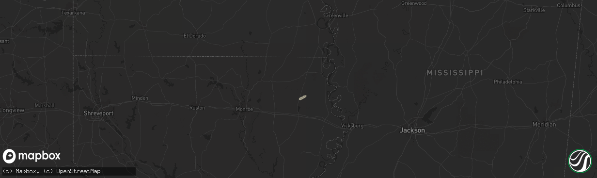 Hail map in Pioneer, LA on January 13, 2020