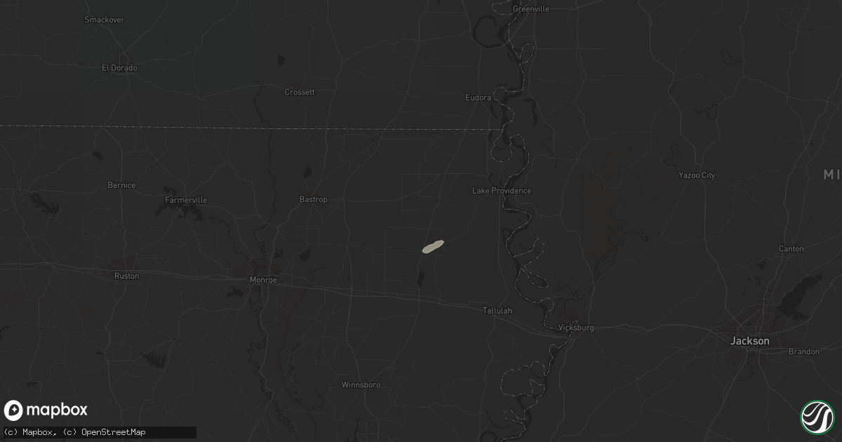 Hail map in Pioneer, LA on January 13, 2020