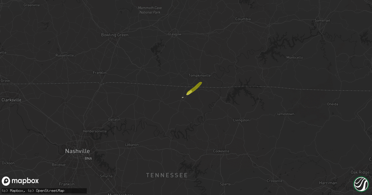 Hail map in Red Boiling Springs, TN on January 13, 2020