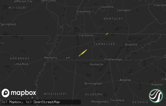 Hail map preview on 01-13-2020