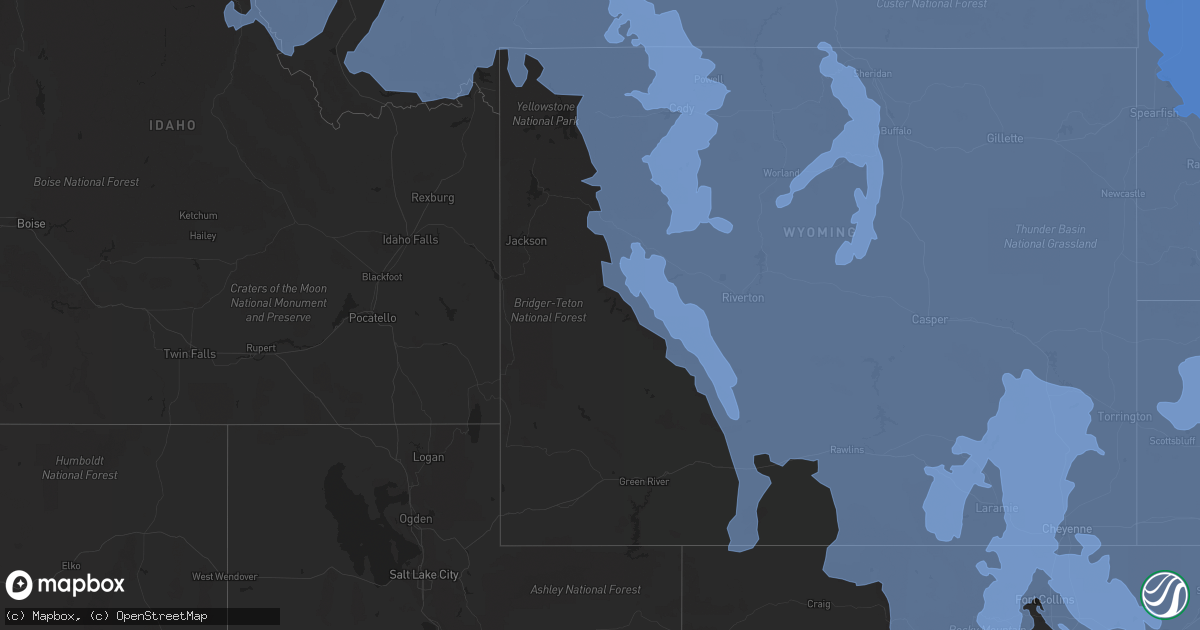Hail map in Colorado on January 14, 2021