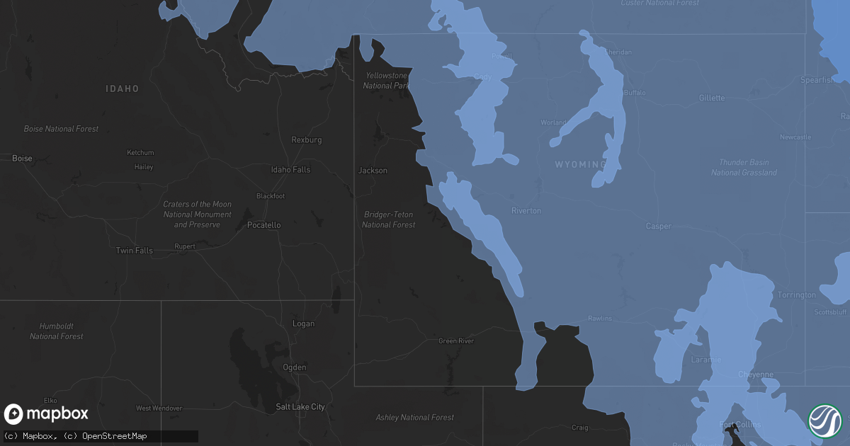 Hail map in Oregon on January 14, 2021