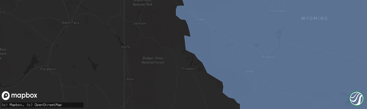 Hail map in Puyallup, WA on January 14, 2021