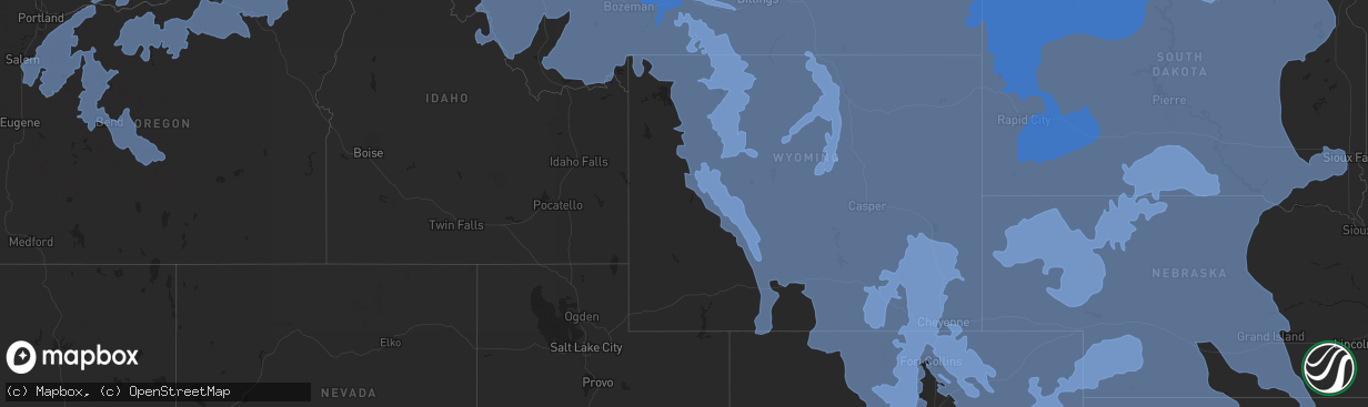 Hail map on January 14, 2021