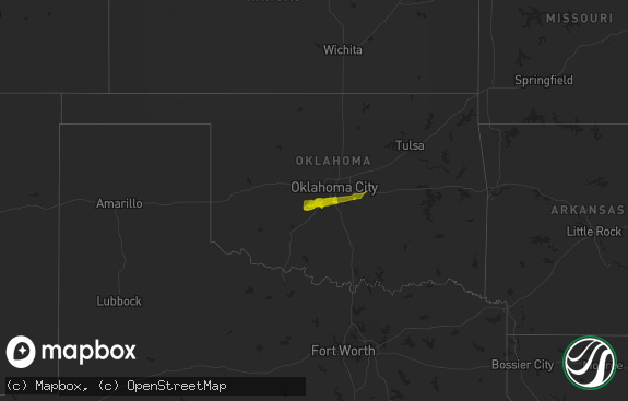 Hail map preview on 01-14-2024