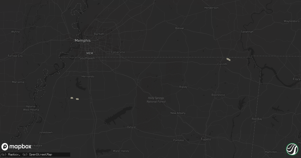 Hail map in Corinth, MS on January 15, 2020