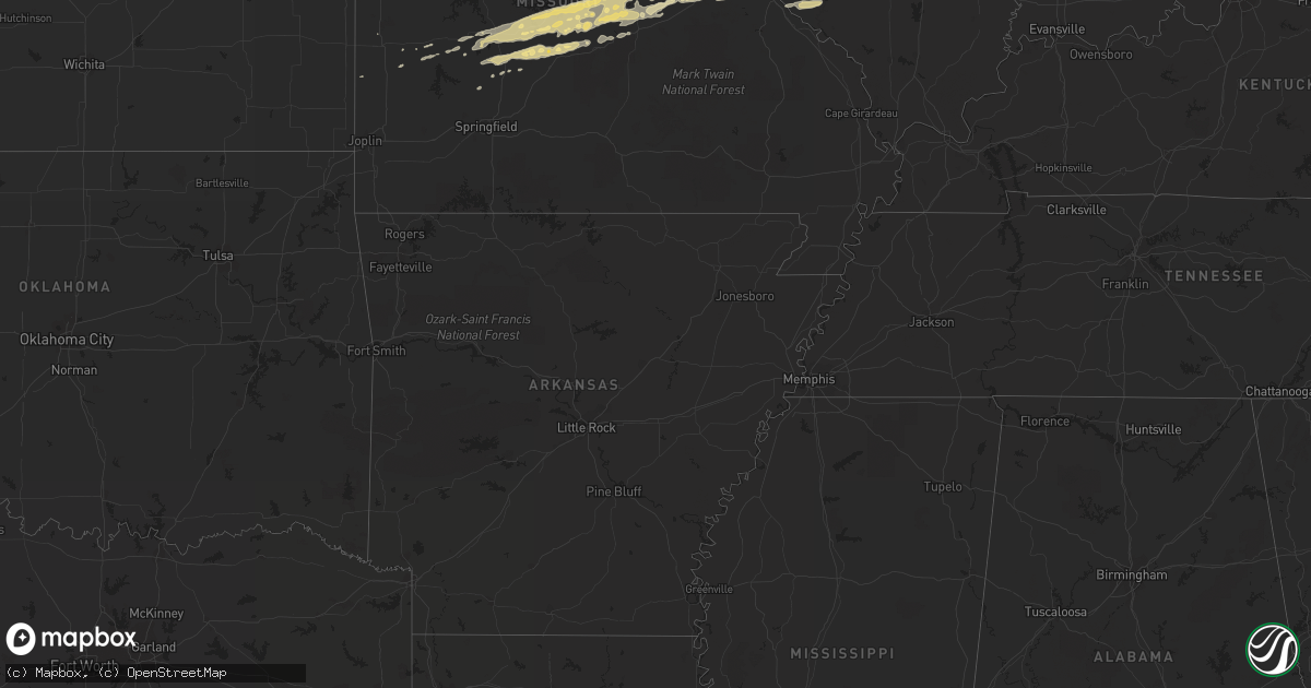 Hail map in Illinois on January 16, 2012