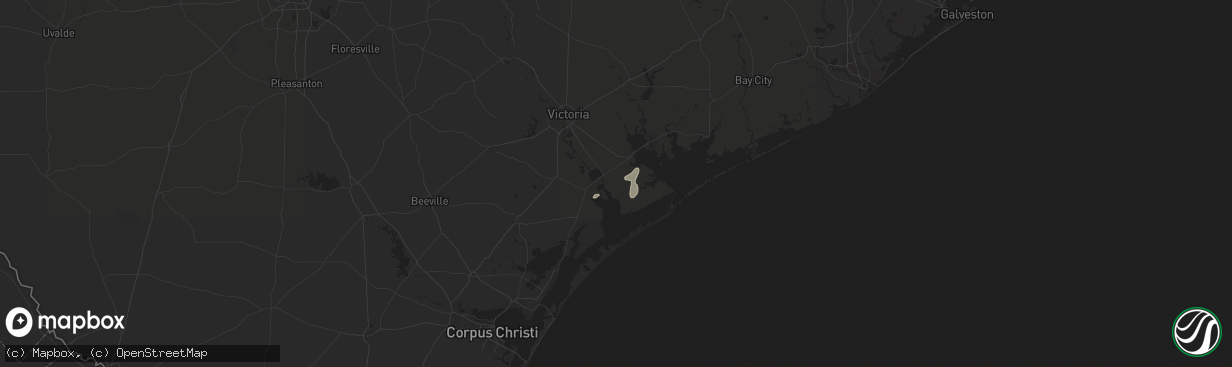 Hail map in Seadrift, TX on January 16, 2016