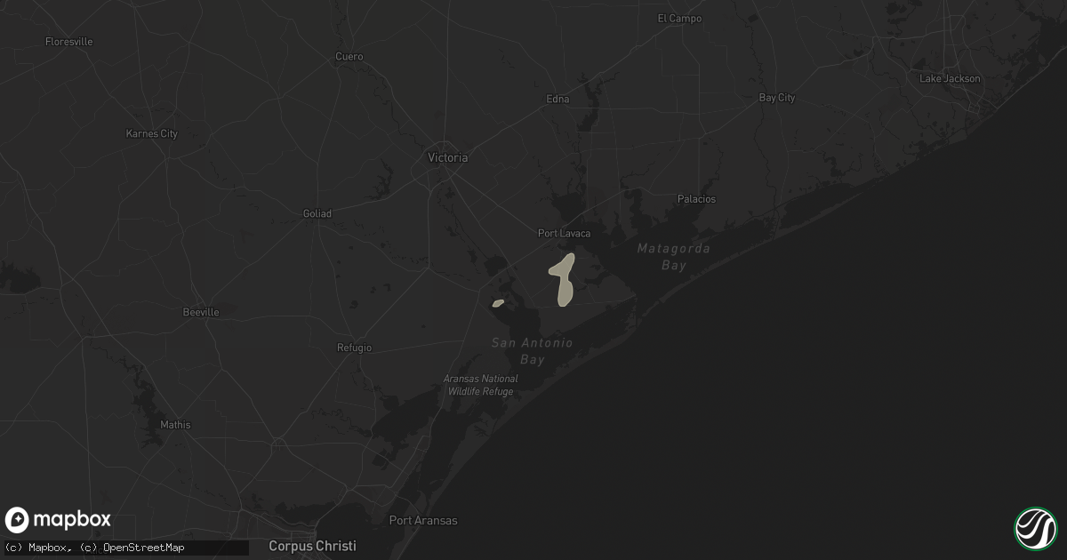 Hail map in Seadrift, TX on January 16, 2016