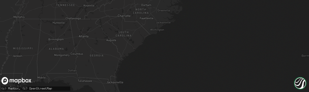 Hail map in Florida on January 16, 2022