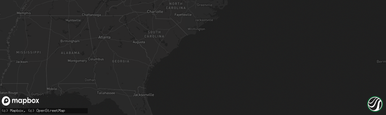 Hail map on January 16, 2022