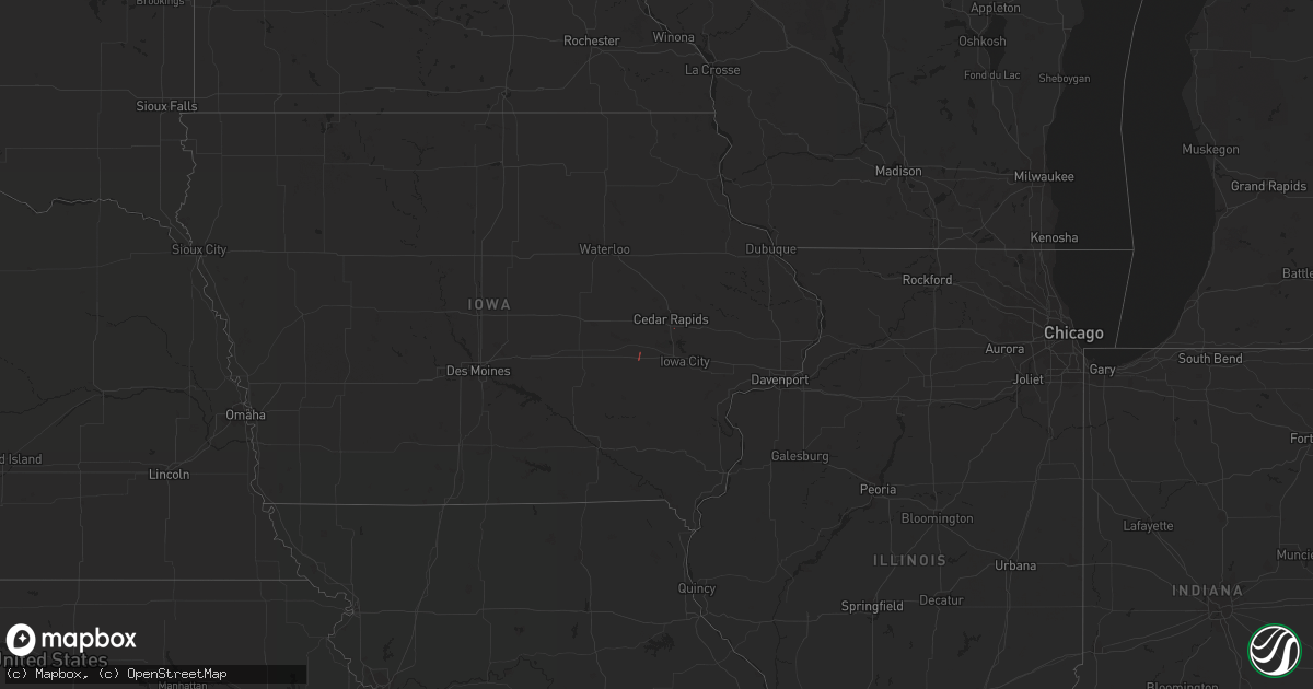 Hail map on January 16, 2023