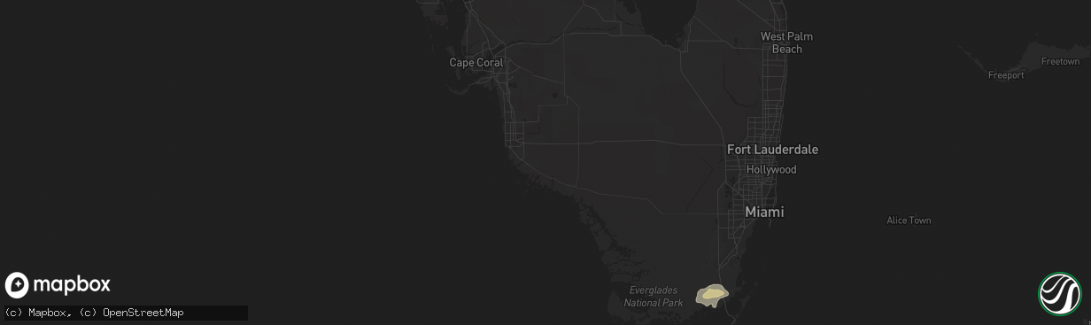 Hail map in Big Pine Key, FL on January 17, 2011