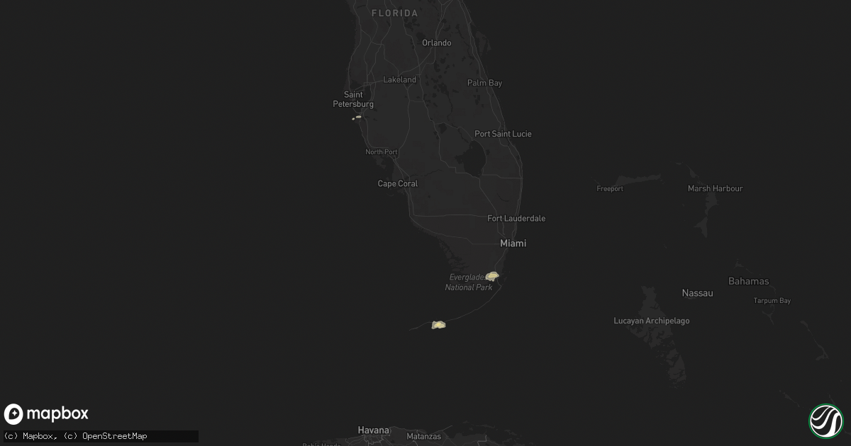 Hail map in Florida on January 17, 2011