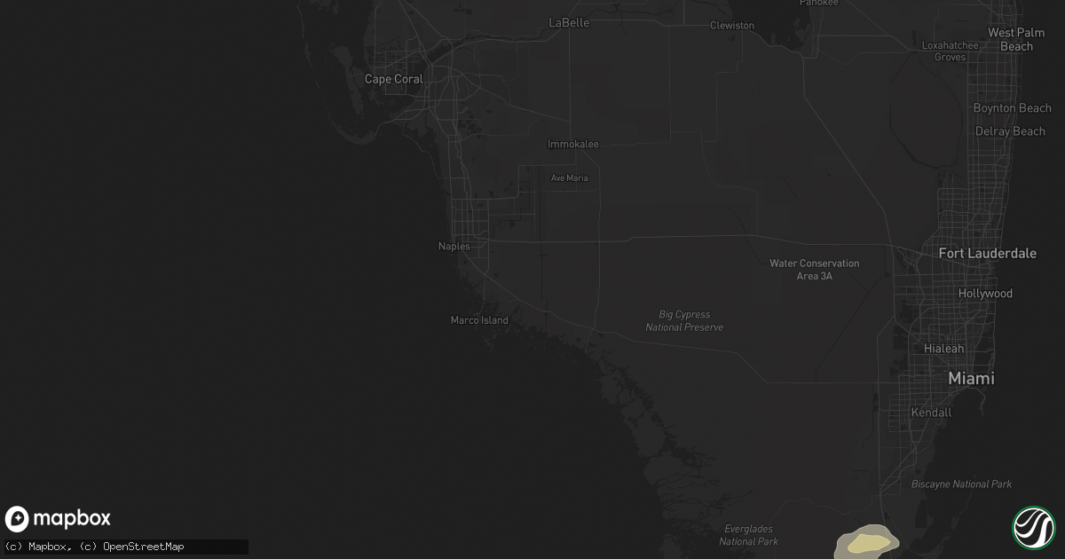 Hail map in Homestead, FL on January 17, 2011