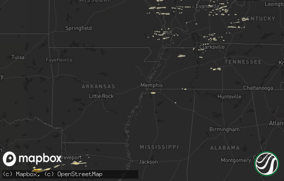 Hail map preview on 01-17-2012